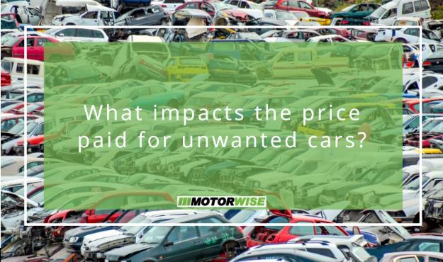 What impacts the price paid for unwanted cars?